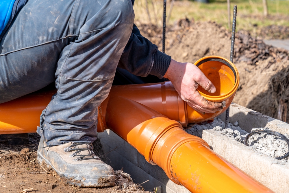 plumber doing a rough-in