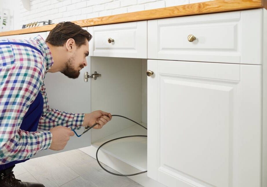 plumbing snaking a drain